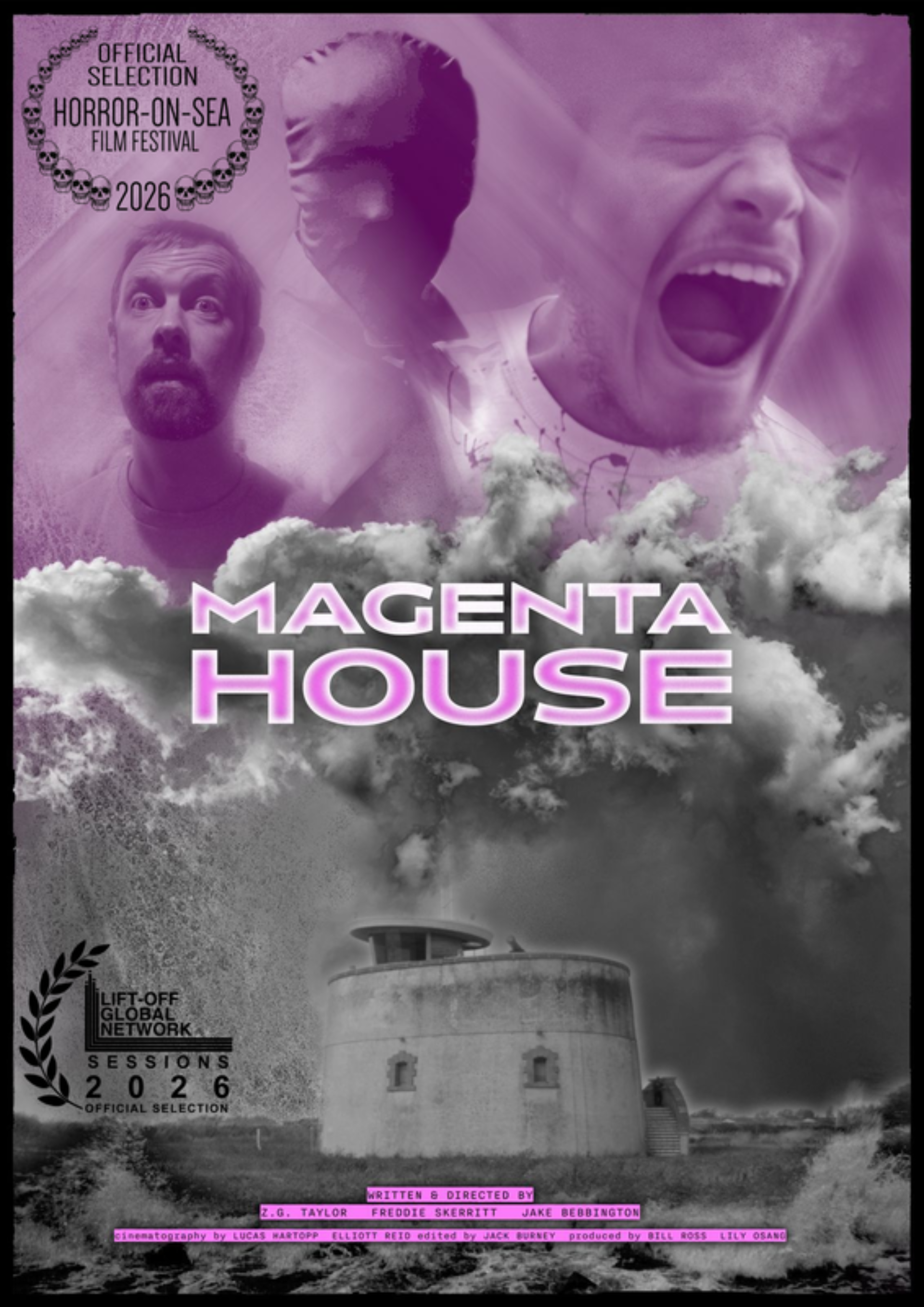 Content magenta poster